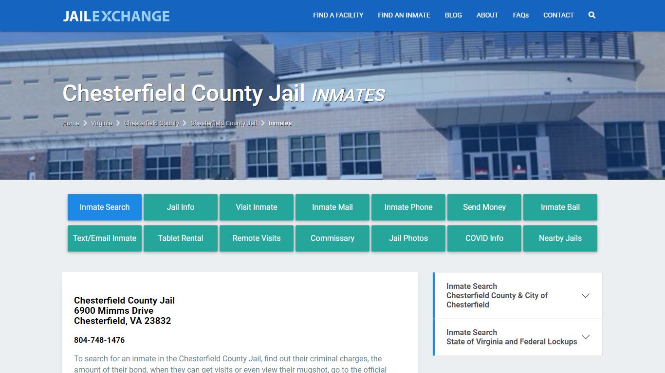 Chesterfield County Jail Inmates | Arrests | Mugshots | VA