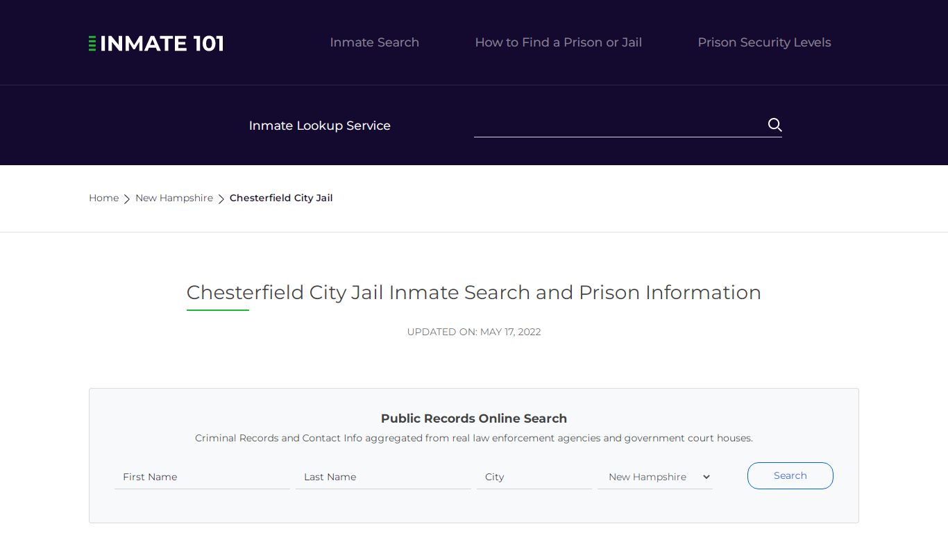 Chesterfield City Jail Inmate Search, Visitation, Phone no ...